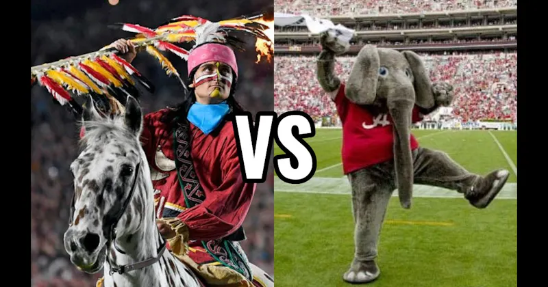 Big Al (Alabama Crimson Tide) vs. Osceola & Renegade (Florida State Seminoles)