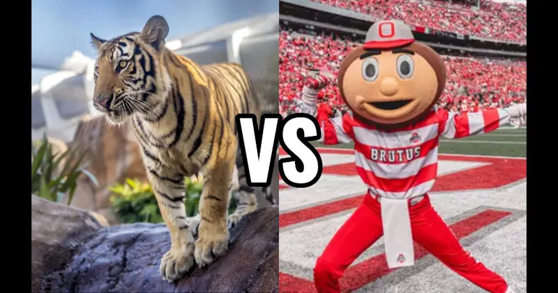 Brutus Buckeye (Ohio State Buckeyes) vs. Mike the Tiger (LSU Tigers)