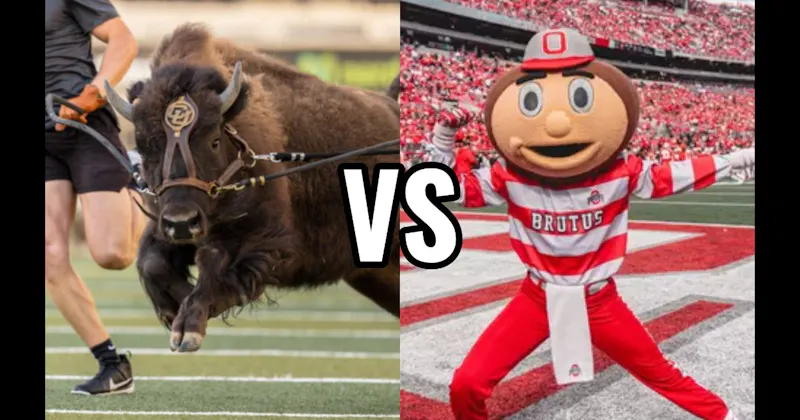 Brutus Buckeye (Ohio State Buckeyes) vs. Ralphie (Colorado Buffaloes)
