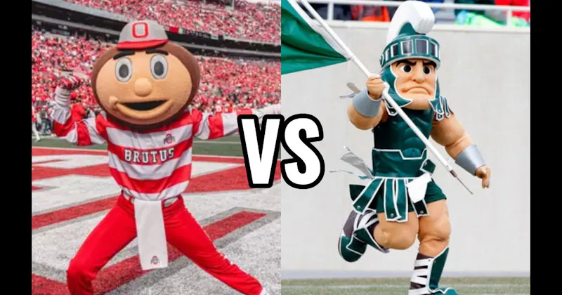 Brutus Buckeye (Ohio State Buckeyes) vs. Sparty (Michigan State Spartans)