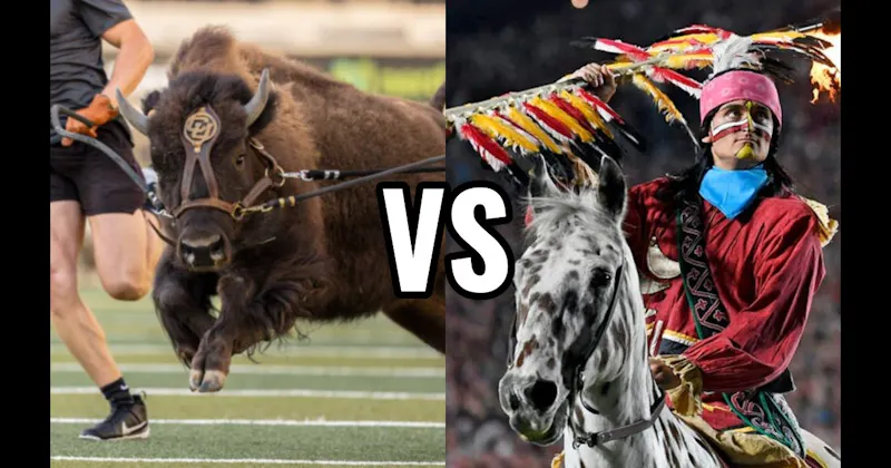 Osceola & Renegade (Florida State Seminoles) vs. Ralphie (Colorado Buffaloes)