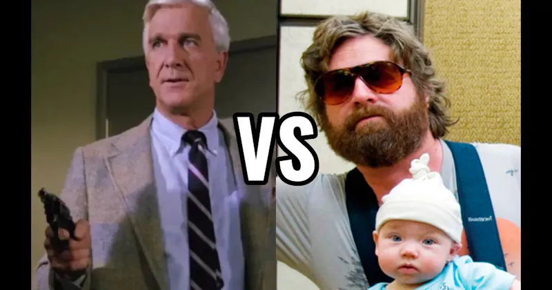 Alan Garner (The Hangover) vs. Frank Drebin (The Naked Gun)
