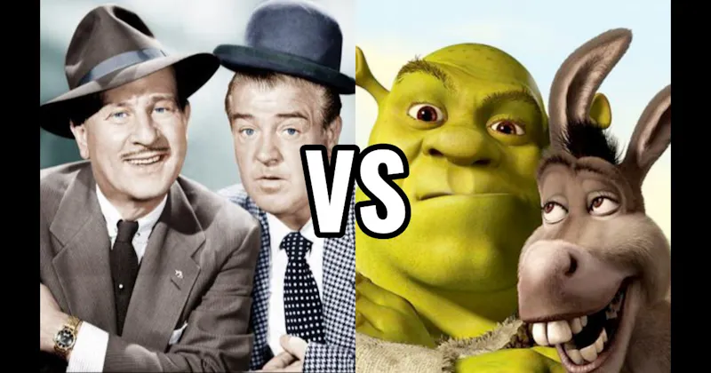Abbott & Costello vs. Shrek & Donkey (Shrek)