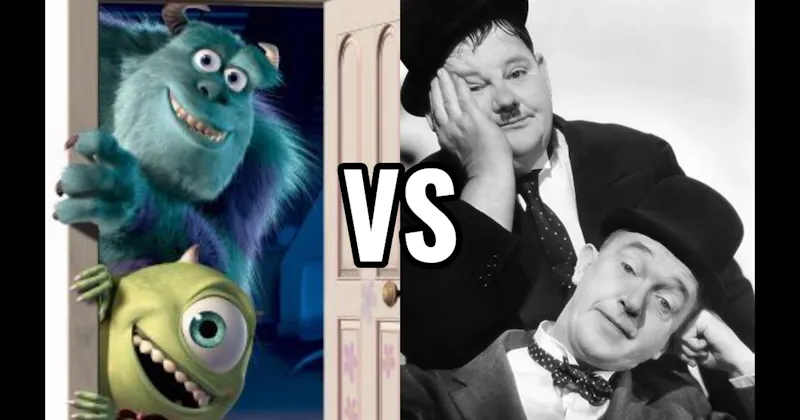 Laurel & Hardy vs. Mike & Sulley (Monsters, Inc.)