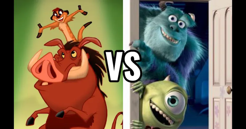 Mike & Sulley (Monsters, Inc.) vs. Timon & Pumbaa (Lion King)