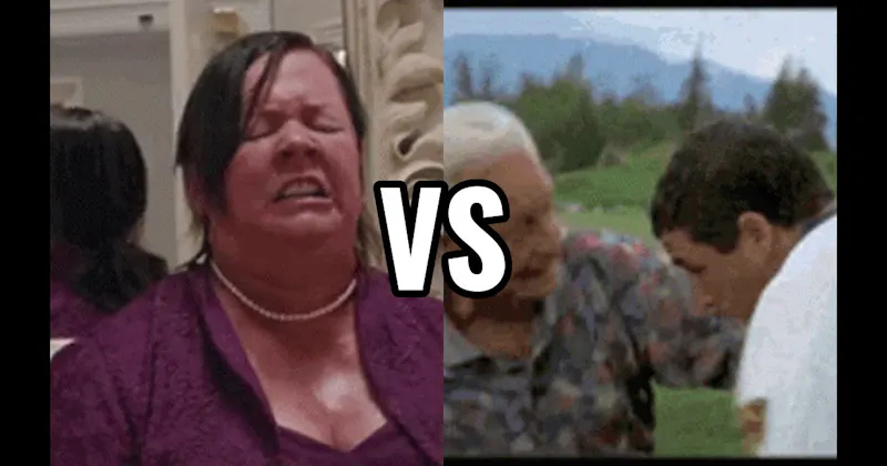 Bob Barker Fight (Happy Gilmore) vs. Food Poisoning (Bridesmaids)