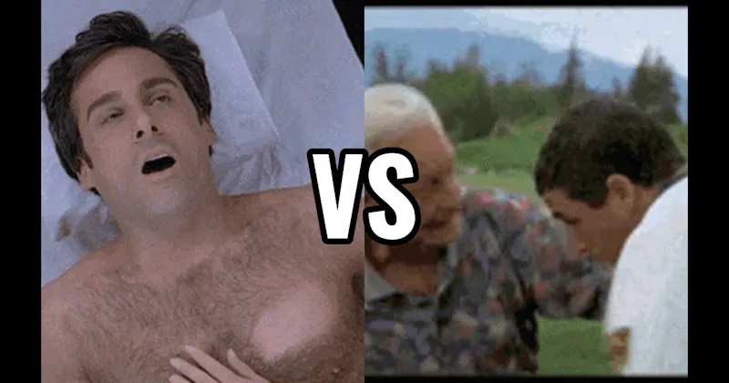 Bob Barker Fight (Happy Gilmore) vs. Chest Waxing Scene (40-Year-Old Virgin)