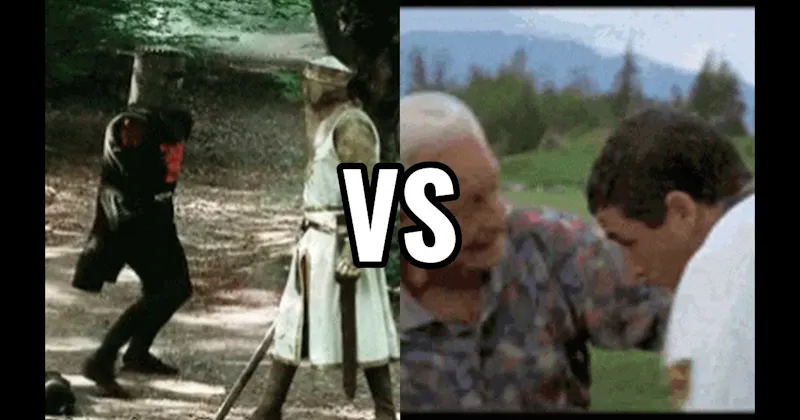 Bob Barker Fight (Happy Gilmore) vs. The Black Knight (Monty Python And The Holy Grail)
