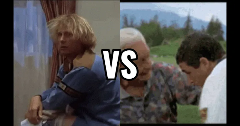 Bob Barker Fight (Happy Gilmore) vs. Toilet Scene (Dumb and Dumber)