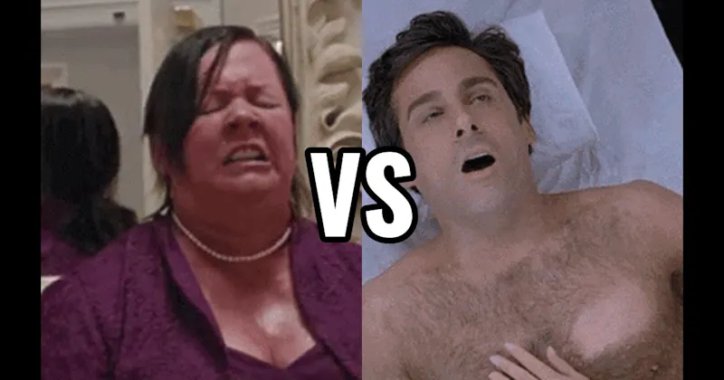 Chest Waxing Scene (40-Year-Old Virgin) vs. Food Poisoning (Bridesmaids)