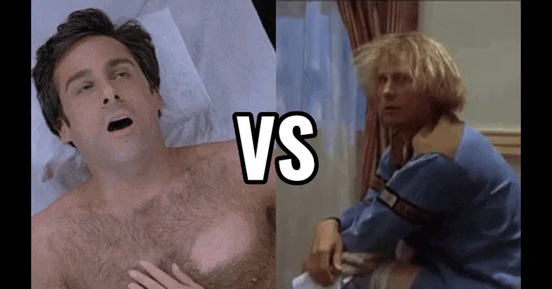 Chest Waxing Scene (40-Year-Old Virgin) vs. Toilet Scene (Dumb and Dumber)