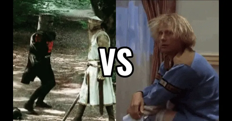 The Black Knight (Monty Python And The Holy Grail) vs. Toilet Scene (Dumb and Dumber)