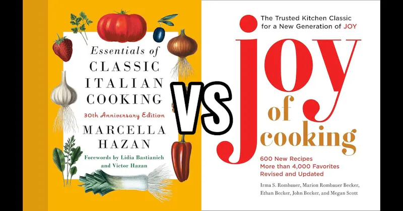 Essentials of Classic Italian Cooking vs. Joy of Cooking