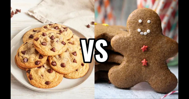 Chocolate Chip Cookie vs. Gingerbread Cookie