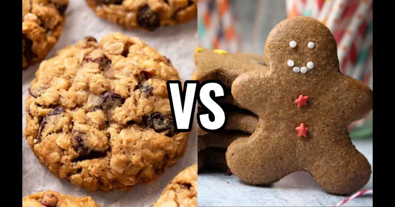 Gingerbread Cookie vs. Oatmeal Raisin Cookie