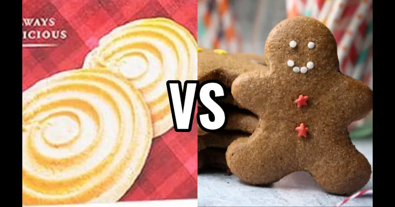Gingerbread Cookie vs. Shortbread Cookie