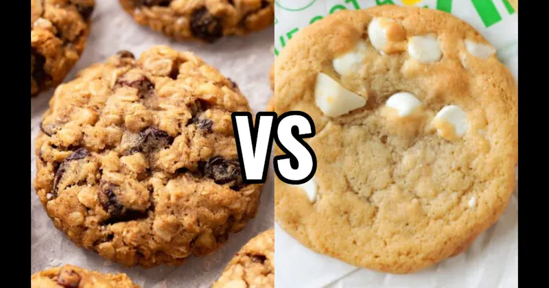 Oatmeal Raisin Cookie vs. White Chocolate Macadamia Nut Cookie