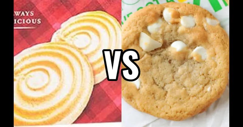Shortbread Cookie vs. White Chocolate Macadamia Nut Cookie