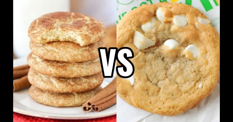 Snickerdoodle vs. White Chocolate Macadamia Nut Cookie