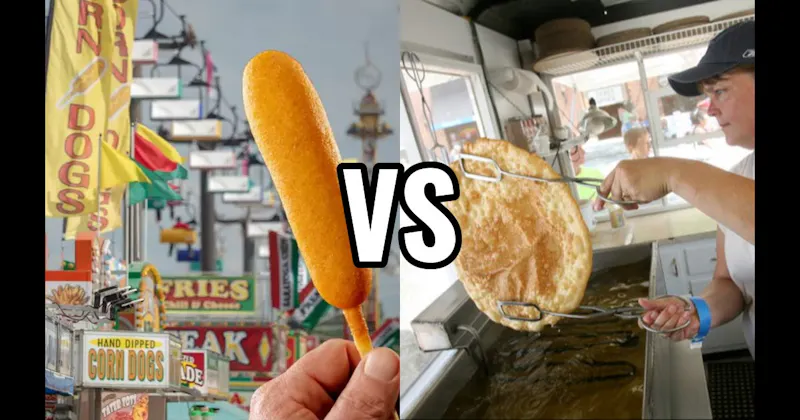 Corn Dog vs. Elephant Ear