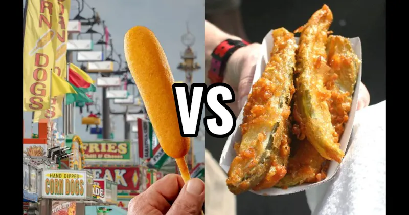 Corn Dog vs. Fried Pickles