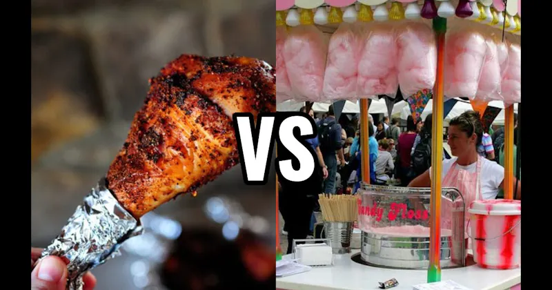 Cotton Candy vs. Turkey Leg