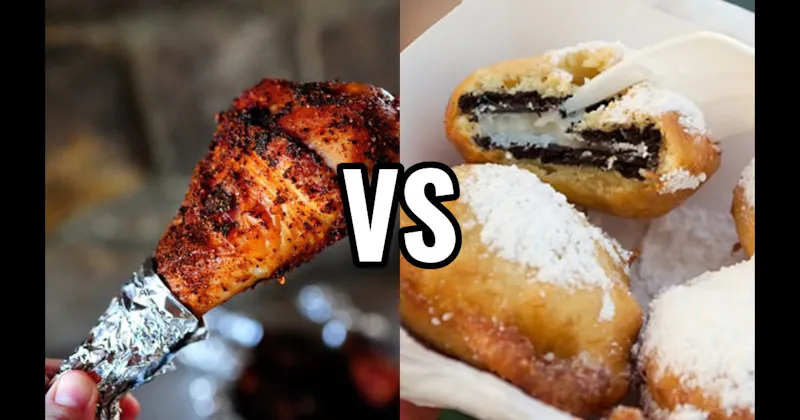 Fried Oreos vs. Turkey Leg