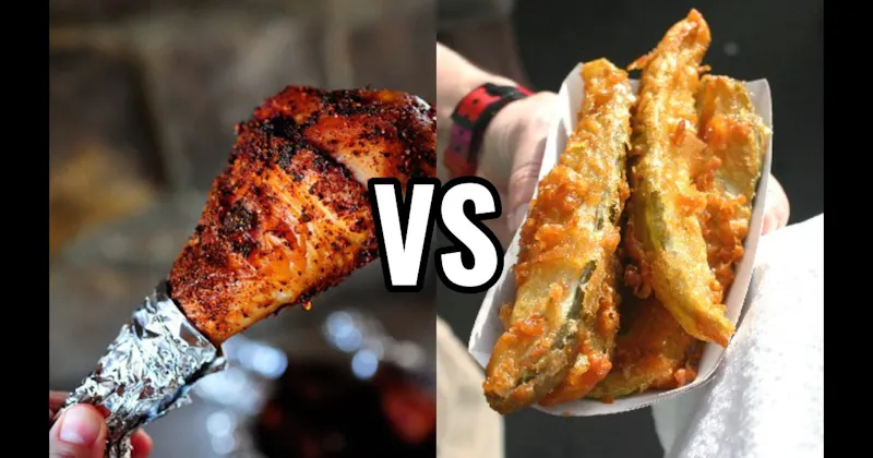 Fried Pickles vs. Turkey Leg