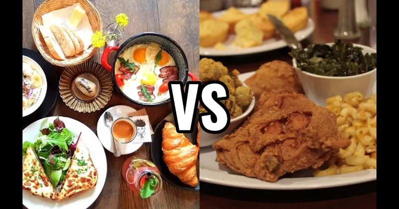 American South Food vs. French Food