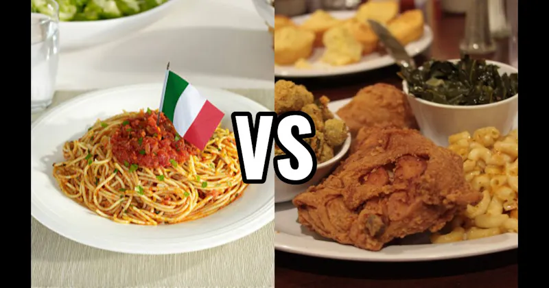 American South Food vs. Italian Food