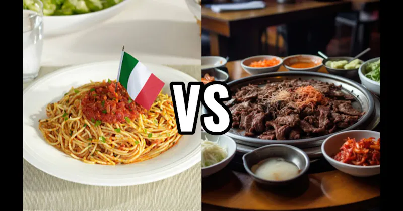 Italian Food vs. Korean Food