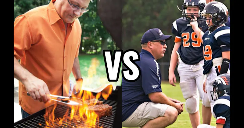 Coaching Youth Sports vs. Grilling