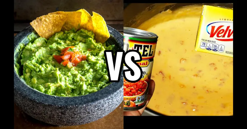 Guacamole vs. Velveeta + Rotel Dip