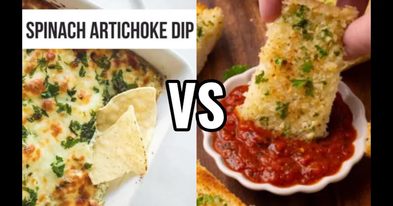 Marinara vs. Spinach Artichoke Dip