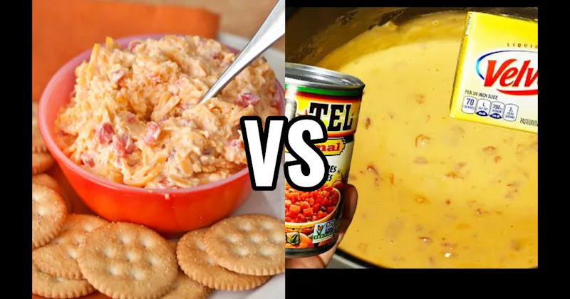 Pimento Cheese vs. Velveeta + Rotel Dip