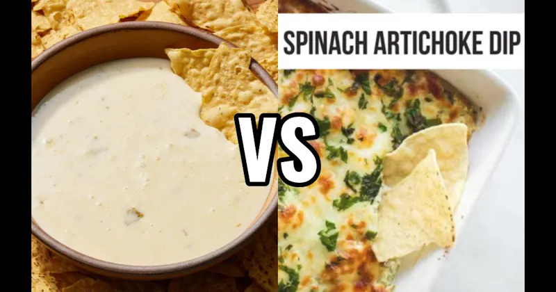 Queso vs. Spinach Artichoke Dip