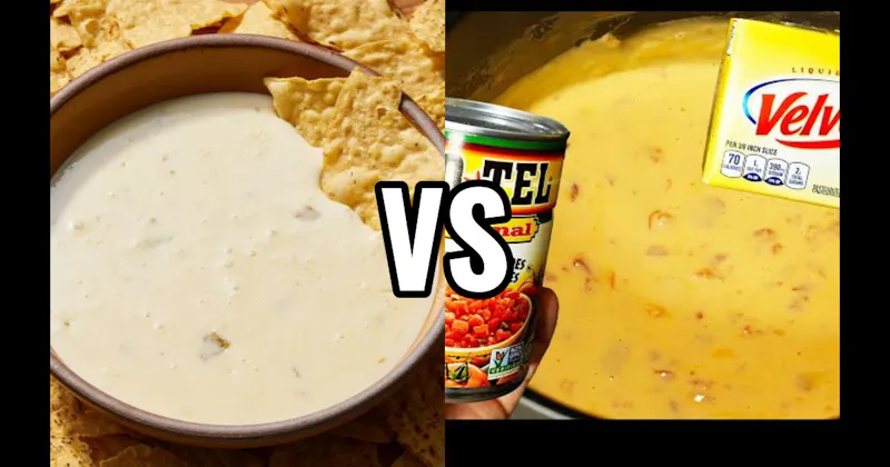 Queso vs. Velveeta + Rotel Dip