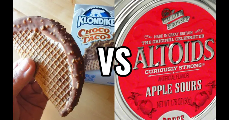 Altoids Sours vs. Choco Taco