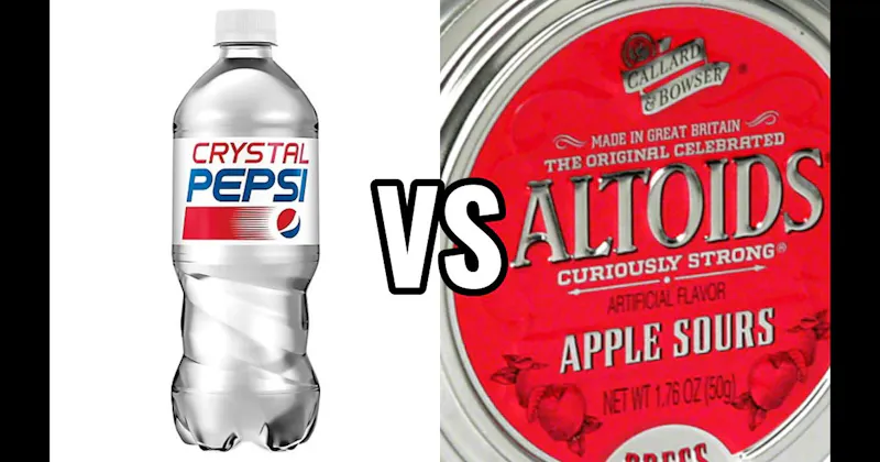 Altoids Sours vs. Crystal Pepsi