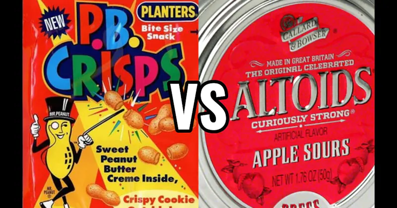 Altoids Sours vs. PB Crisps