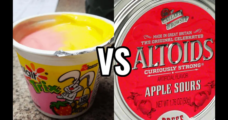 Altoids Sours vs. Trix Yogurt