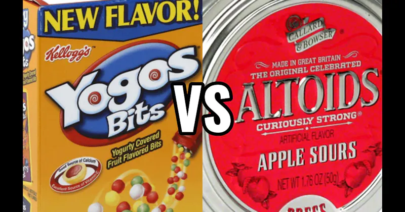 Altoids Sours vs. Yogos