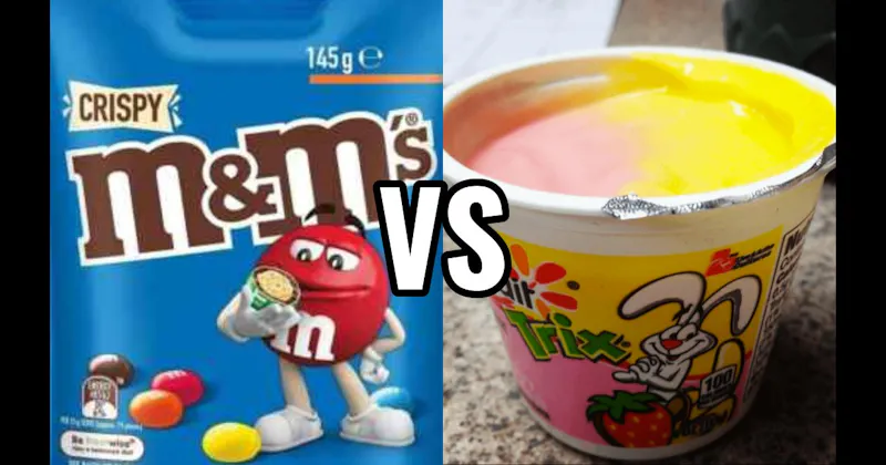 Crispy M&M’s vs. Trix Yogurt