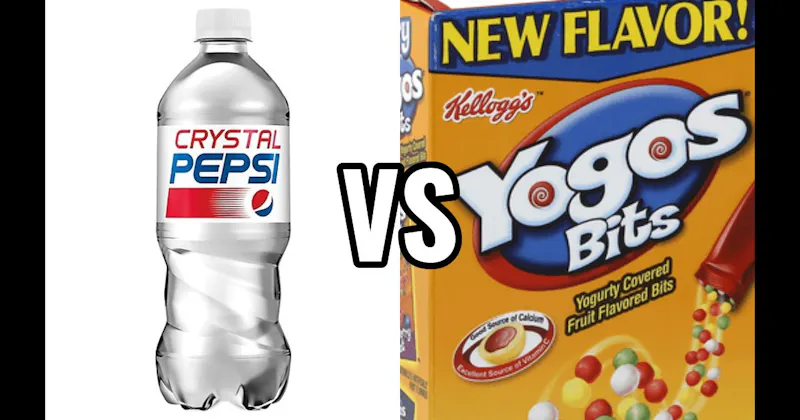 Crystal Pepsi vs. Yogos
