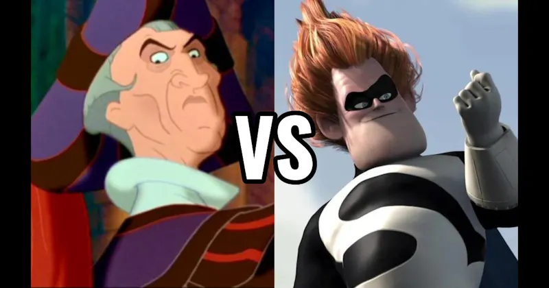 Judge Claude Frollo (The Hunchback of Notre Dame) vs. Syndrome (The Incredibles)