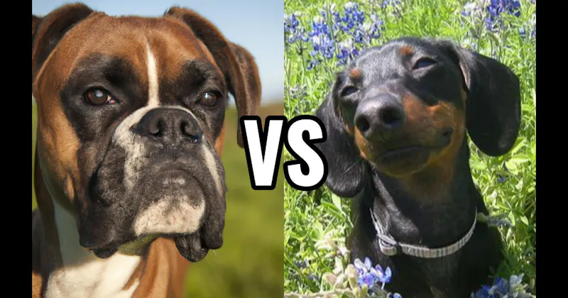 Boxer vs. Dachshund