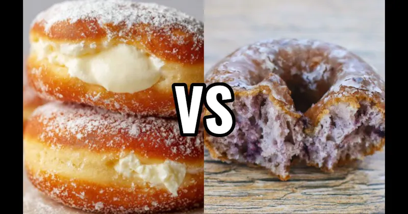 Bavarian Cream vs. Blueberry Cake Donut