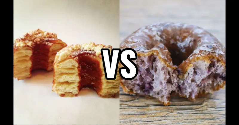 Blueberry Cake Donut vs. Cronut