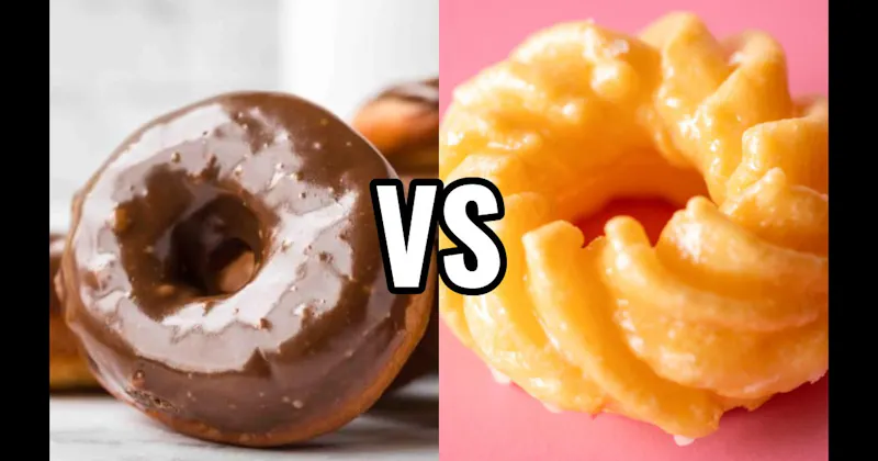 Chocolate Frosted Donut vs. Cruller