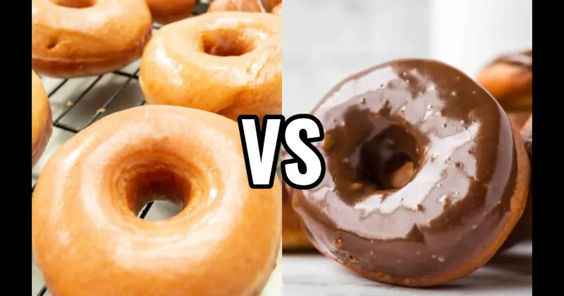 Chocolate Frosted Donut vs. Glazed Donut